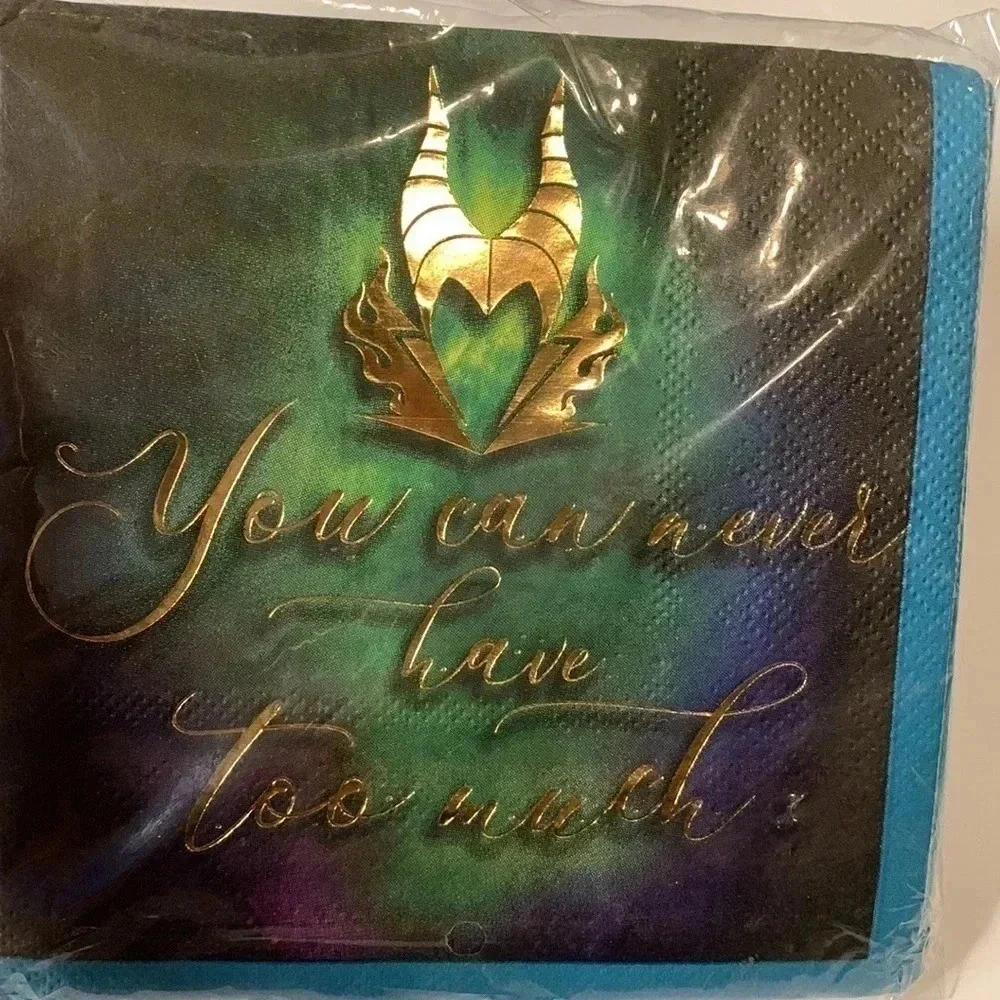 Disney Villains Halloween Napkins 2-Ply Paper 16 Count New